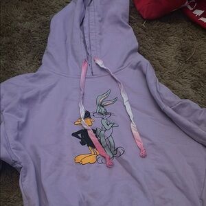 Warner Bros. Purple Bugs Bunny and Daffy Duck Hoodie